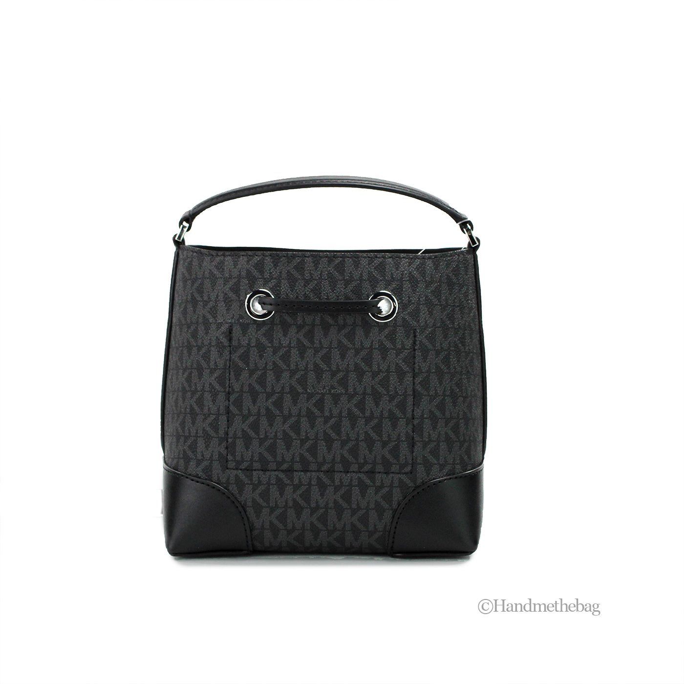 Michael Kors Mercer Small Black PVC Bucket Crossbody Bag