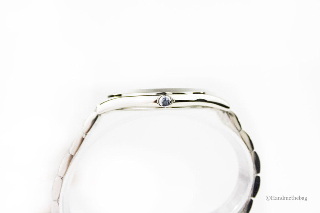 Michael Kors Slim Runway Mono Silver-Toned Silver Dial Watch